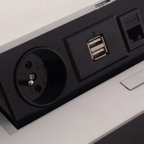 Dugaljsáv 2x230V/2xUSB/1xRJ45