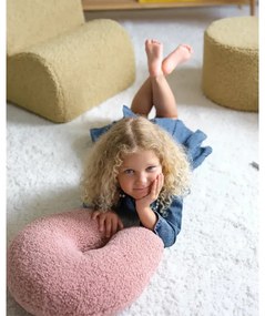 Rózsaszín buklé párna gyerek kanapéhoz U – Wigiwama