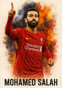 Poszter 30x40 cm foci Mohamed Salah Liverpool Fc