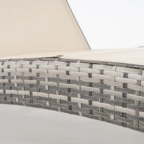 Furnigo Tulum kerti napozóágy szürke - bézs huzat
