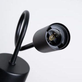 Sollux SL.1433 - Fali lámpa LOOP 1xE27/15W/230V fekete