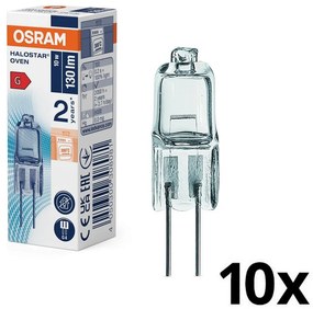 10 darabos készlet: HALOSTAR G4 sütőizzó 10W/12V, 2700K - Osram