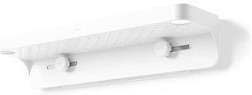 Fehér öntapadós újrahasznosított műanyag fürdőszobai polc Flex Adhesive – Umbra