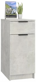 betonszürke szerelt fa íróasztalszekrény 33,5 x 50 x 75 cm