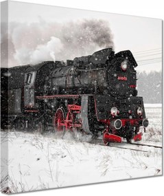 Vászonkép 20x20 Mozdony Ol49-59 Hó
