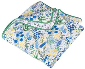 Zöld-kék steppelt ágytakaró 220x230 cm Tilly Floral – Catherine Lansfield