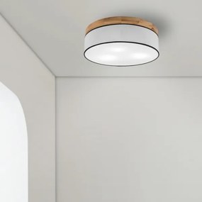 Brilagi - LED Mennyezeti lámpa BELLADONNA 3xE27/15W/230V átm. 50 cm fehér/tölgy