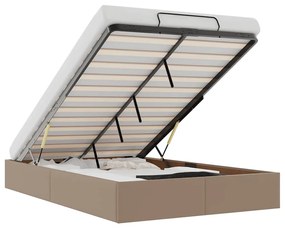 Ottomán ágykeret matrac nélkül cappucino 120x200 cm műbőr