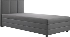 Boxspring ágy, egyszemélyes, szürke, 110x200, univerzális, ALEXA