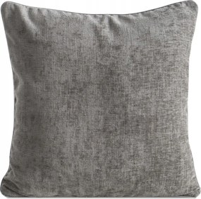 Dekoratív párnahuzat 45X45 ezüst, szélén díszzsinórral