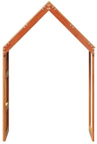 viaszbarna tömör fenyőfa gyerekágytető 55 x 84 x 132 cm