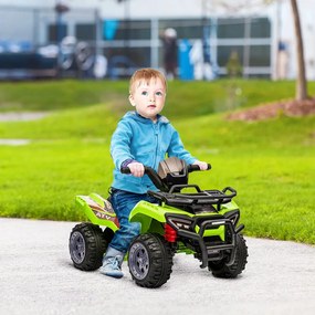HOMCOM Kids Quad elektromos 6V-os gyerek quad hátrameneti funkcióval, zenével, zöld