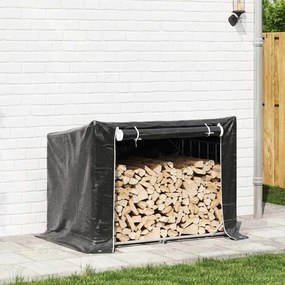 Tűzifa állvány esővédővel 150,5x100,5x110,5 cm horganyzott acél