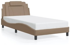 vidaXL cappuccino színű ágykeret Viana LED-ekkel matrac nélkül 100 x 200 cm