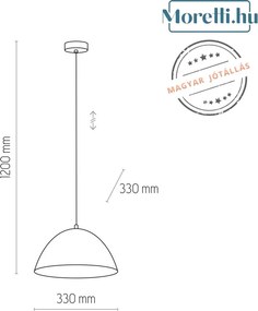 TK LIGHTING 3192 FARO Egyágú Függesztett Lámpa Fém E27 IP20
