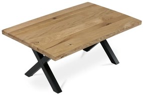 Dohányzóasztal 110x70cm, tömörfa, tölgyfa, KS-F110X DUB