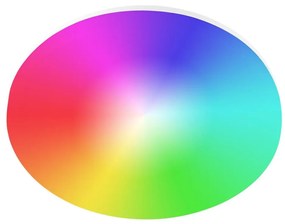 iGET 75020903 - LED RGBW fĂ©nyerĆszabĂĄlyozhatĂł fĂŒrdĆszobai mennyezeti lĂĄmpa LED/15W/230V IP54 fehĂ©r Wi-Fi