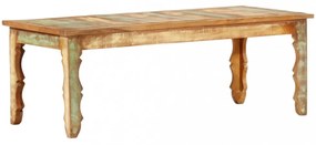 tömör újrahasznosított fa dohányzóasztal 110 x 50 x 40 cm