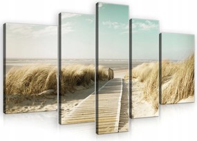 Vászon Falikép Tengerpart Természet Hálószoba 5 Részes 170x100