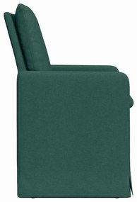Étkező Székek 2 pcs Sötétzöld 57 x 67 x 98 cm szövet