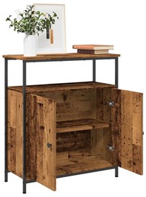antik fa színű szerelt fa tálalószekrény 70 x 30 x 80 cm