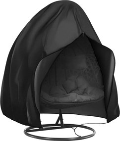 Védőhuzat kétszemélyes függő fotelhez, fekete, KRYTO TYP 2