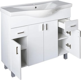 Viva STYLE Ekonomik 100 lábon álló fürdőszobabútor Sanovit ALBATROS 10100 mosdókagyló 99,5x46,5cm