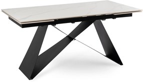 Fehér Márványhatású Bővíthető Étkezőasztal. VICTOR 160-240 cm.