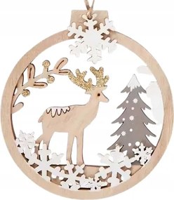 Fa Karácsonyi Medál Karácsonyfára, Átm. 11CM