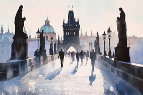 Vászonkép Canvas Építészet Város Prága Csehország Károly Híd 60x40