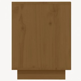 mézbarna tömör fenyőfa cipőszekrény 110 x 34 x 45 cm