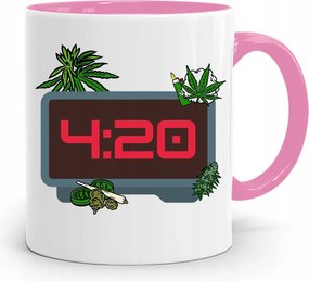 Dohányosoknak 420 Cbd Bögre Rózsaszín Ajándék fényképes nyomtatással