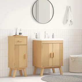 Mosogató Alap Szekrény 114x43x73,5 cm Tömör Fenyőből