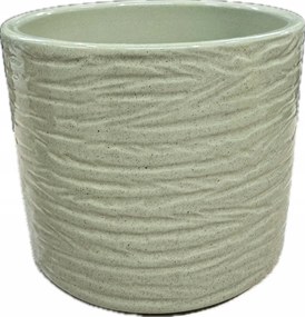 Virágcserép kerámia fedél zöld kerek