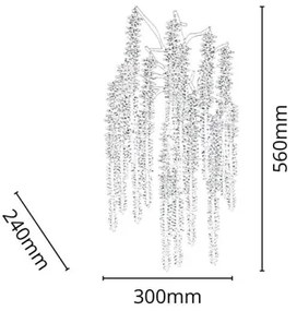Fali kristály lámpa 3xG9/40W/230V Rózsaarany
