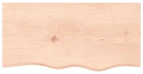 kezeletlen tömör tölgyfa fali polc 80x40x(2-4) cm