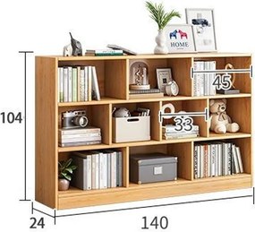 BeComfort KW2-120 könyvespolc polcos szekrény 120 x 24 x 104 cm