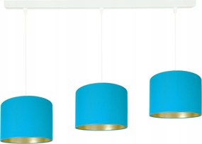 Modern függőlámpa türkiz lámpabúra arany közép 20cm nappali LEDÚj