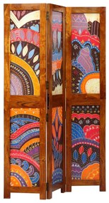 3 paneles szobafelosztó Mézbarna 35x1.5x160 cm Tömör akácfa