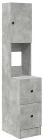Konyhai Szekrény Beton Szürke 35x50x180 cm Mérnöki Fa