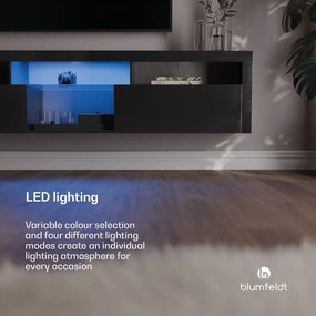 Klarstein Elgin, TV szekrény, 150 x 30 x 40 cm, LED