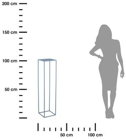 Virágállvány 100x24 cm kék