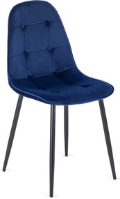 Sötétkék Bársony Étkezőszék ARIS