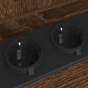 Éjjeliszekrény polcokkal barna tölgy 40 x 40 x 61 cm Faanyag