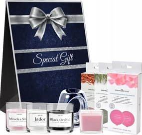 Ajándékkosár szett Ajándék viaszok Illatos kandalló gyertyák