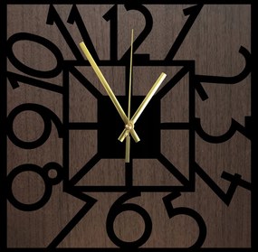 Modern Falióra Fa Csendes Jól olvasható Négyzet alakú Weng tölgy 45 cm