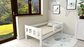 Gyerekágy NESTY 90 x 200 cm, fehér Matrac: Coco Maxi matrac 20 cm, Ágyrács: Ágyrács nélkül