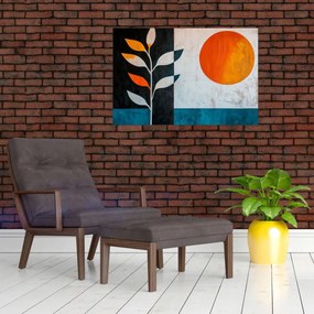 Kép - Növény és nap absztrakciója (90x60 cm)