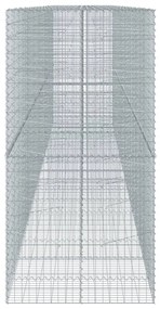 horganyzott vas gabion kosár fedéllel 850 x 100 x 200 cm