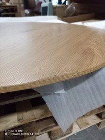 AKCIÓ Tölgy étkezőasztal fekete lábakkal TETIS 100x100 II. osztály